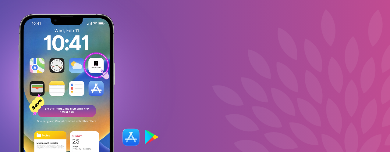 Slide 6 – KA App - Karen Allen Salon + Spa